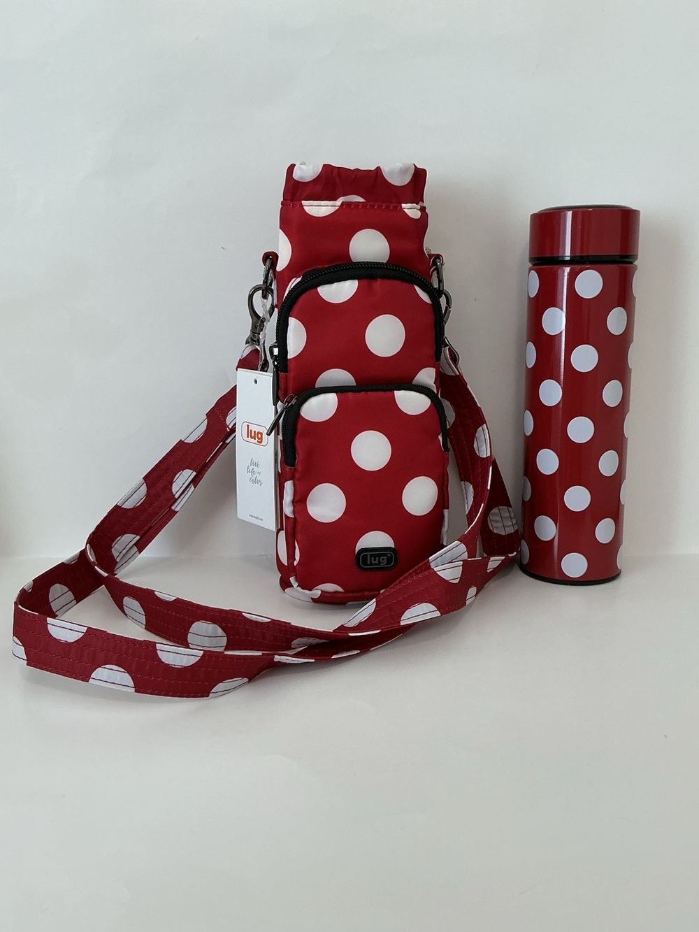 NWT - LUG - Huggie & Chuggie in Crimson Red Polka Dots
